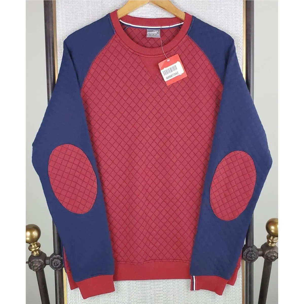 Size Medium Quilted Crew Neck Cotton/poly Sweatshirt Size Mens Golf by Puma
