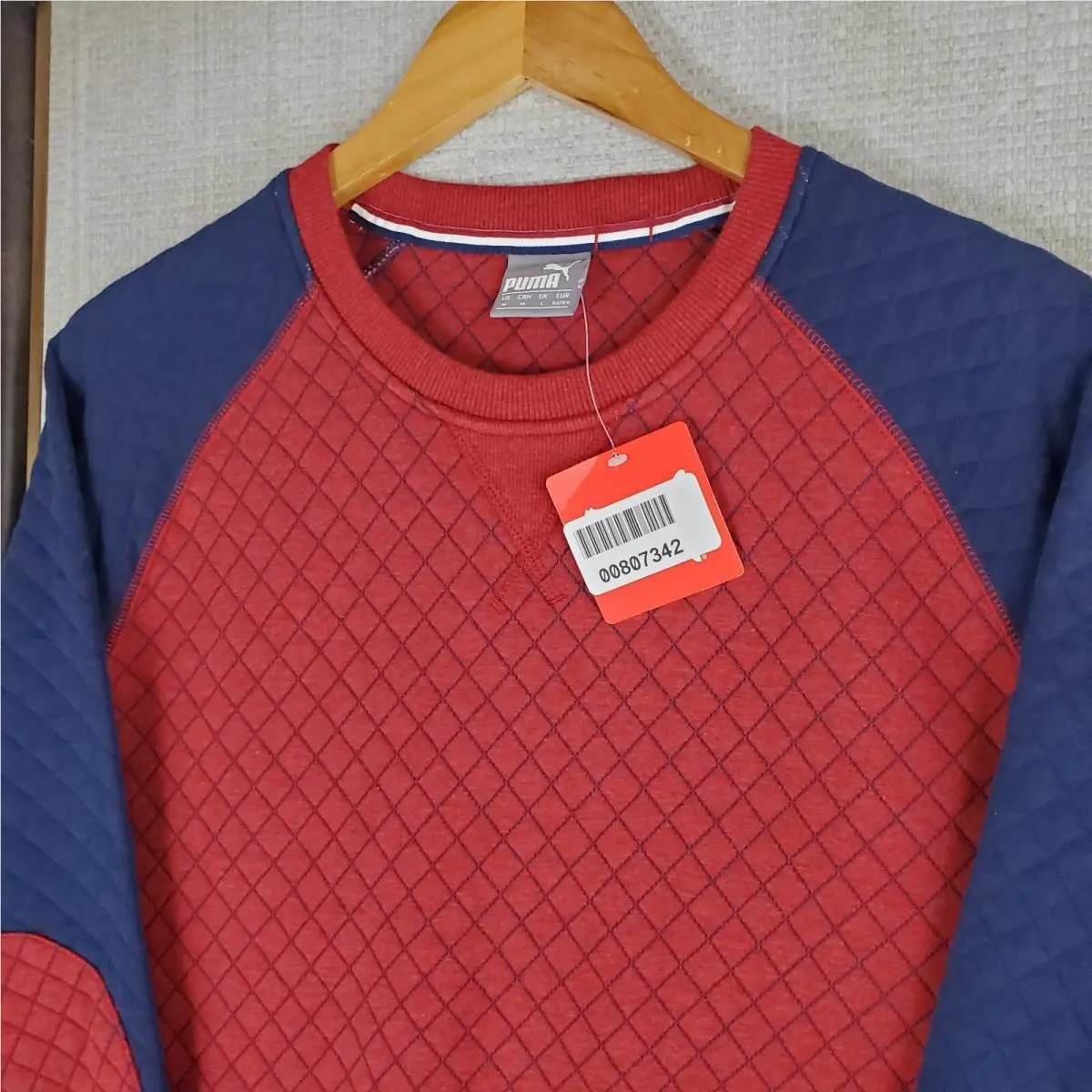 Puma clothing - golf tennis casual performance wicking stretchy sport shirt chest length long sleeve sweater sweatshirt crew neck mens size quilted elbow patch long sleeves carlsbad california raglan sleeves - Multicolor 9