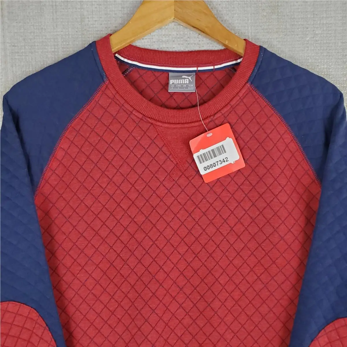 Puma clothing - golf tennis casual performance wicking stretchy sport shirt chest length long sleeve sweater sweatshirt crew neck mens size quilted elbow patch long sleeves carlsbad california raglan sleeves - Multicolor 0