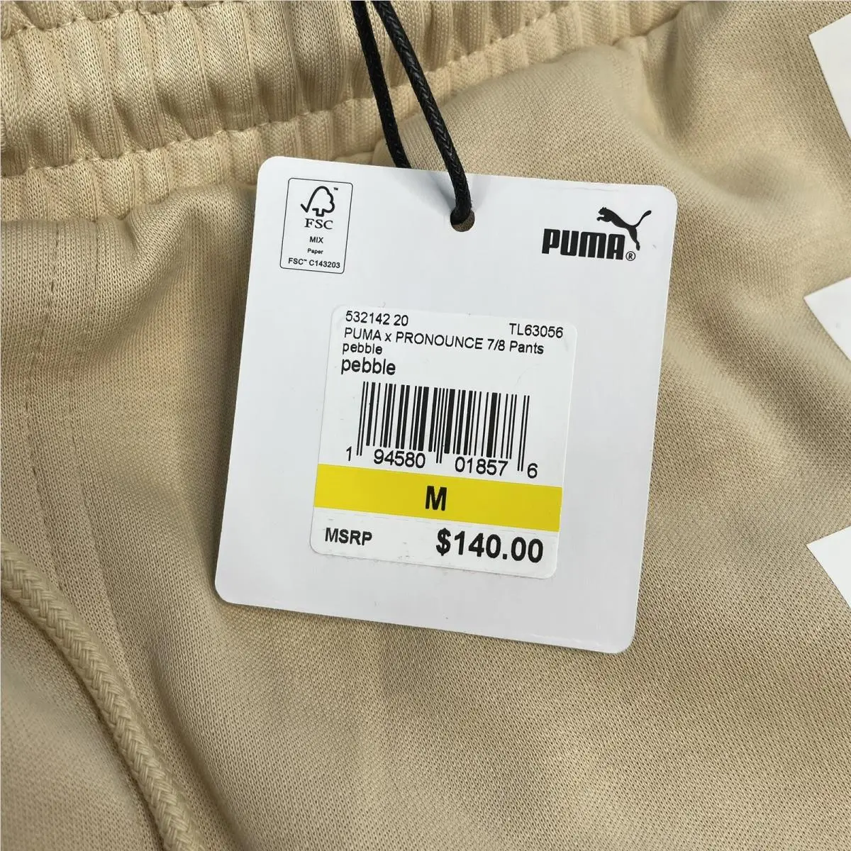 Puma clothing - PUMA 7/8 Cropped Activewear - Cropped Activewear - Beige (UPC: 194580018576) 4