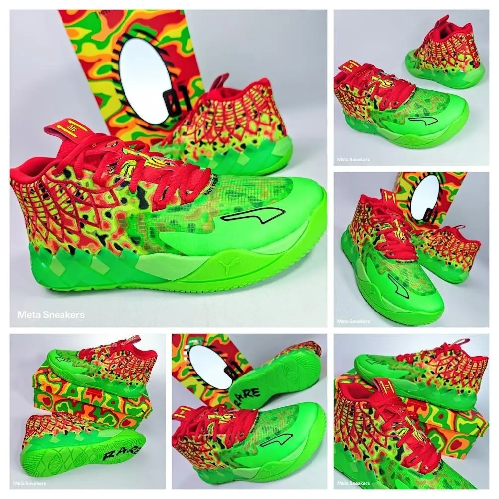 Puma shoes - PUMA MB.01 - 310508-01 - Fluro Green Pes-PUMA Red 1