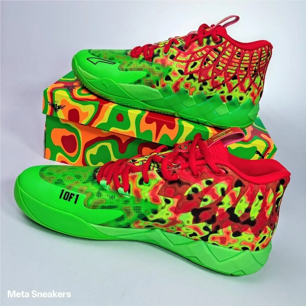 Puma shoes - PUMA MB.01 - 310508-01 - Fluro Green Pes-PUMA Red 8