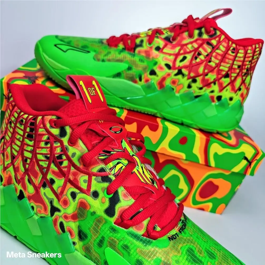 Puma shoes - PUMA MB.01 - 310508-01 - Fluro Green Pes-PUMA Red 9