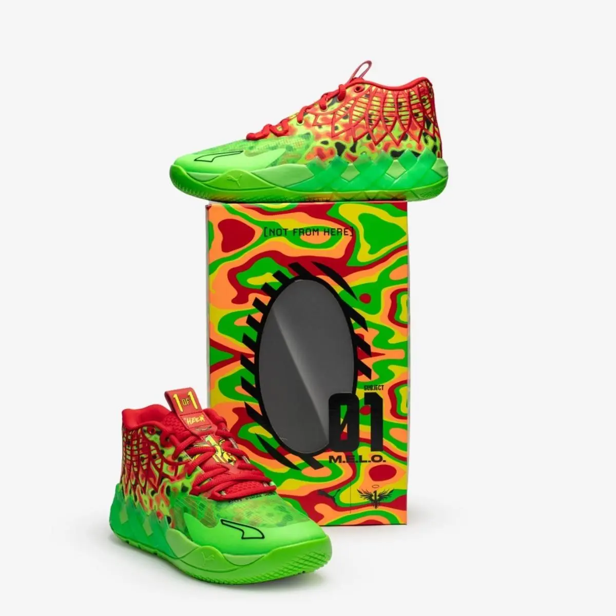 Puma shoes - PUMA MB.01 - 310508-01 - Fluro Green Pes-PUMA Red 21
