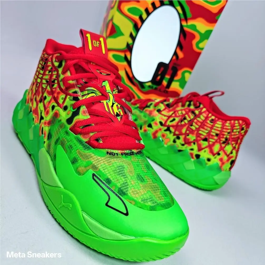 Puma shoes - PUMA MB.01 - 310508-01 - Fluro Green Pes-PUMA Red 2