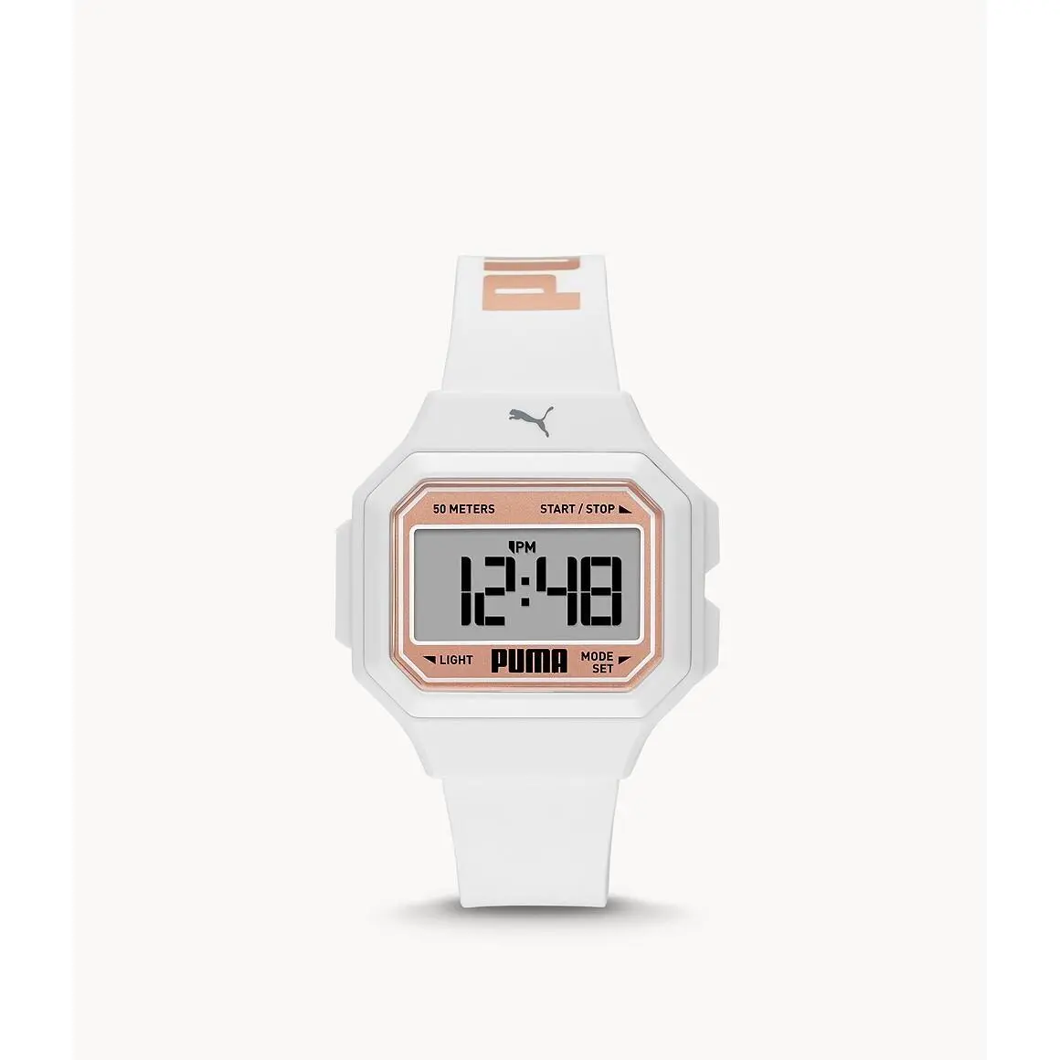 Mini Remix Lcd White Polyurethane Watch 75 by Puma