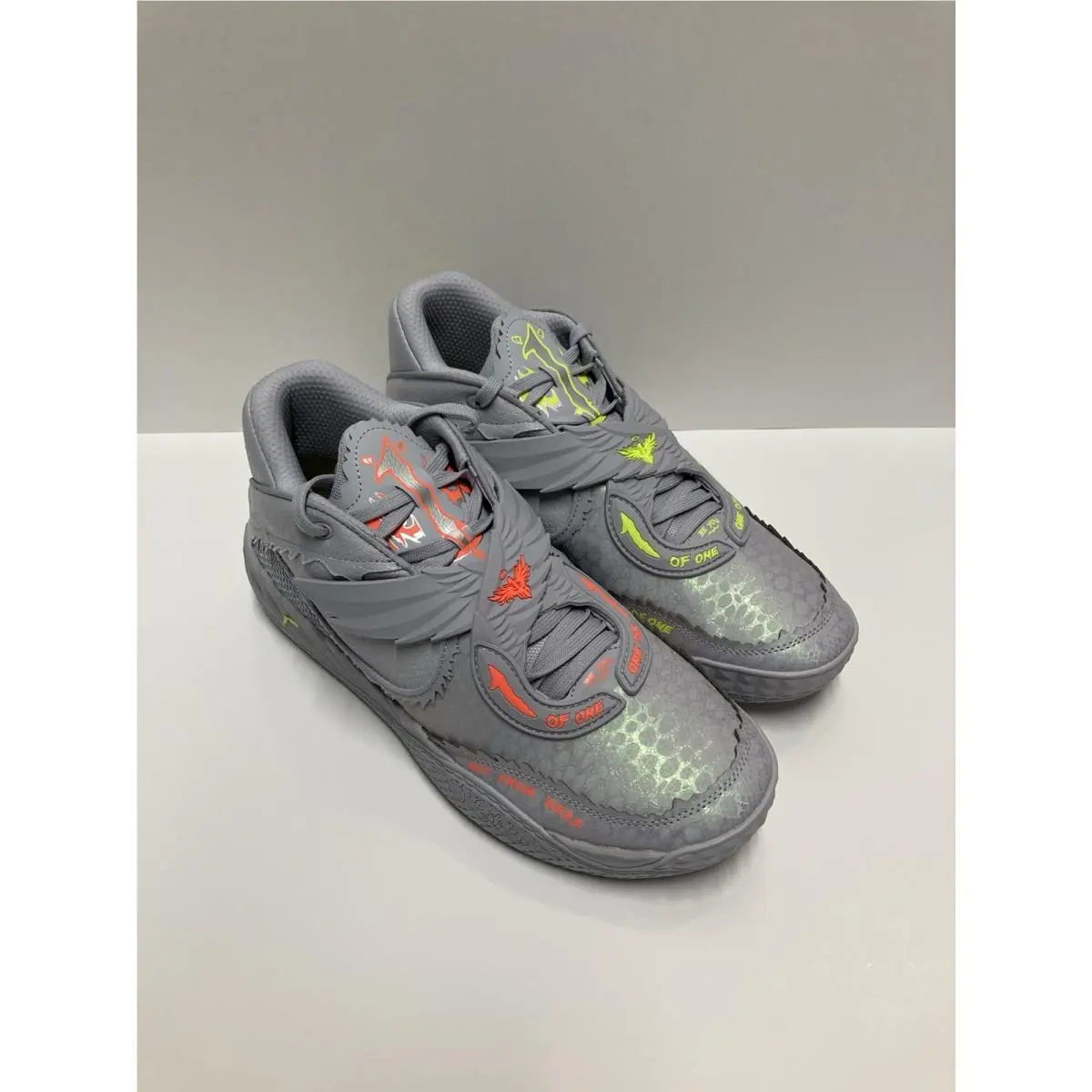 MB.05 Metallic Men’s Size 12 Vibrant Silver - Yellow Alert by Puma