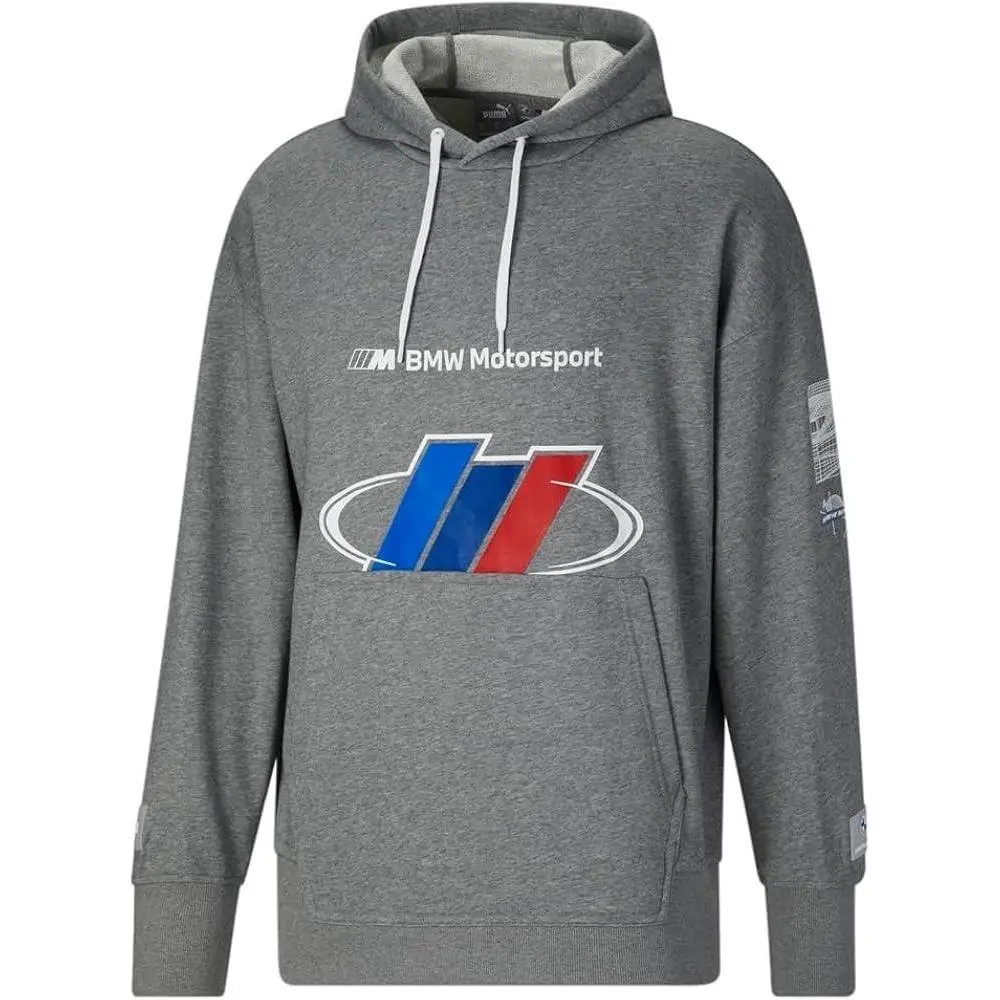 Bmw Mms Street Hoodie Mens Small Gray Motorsport Pullover S by Puma