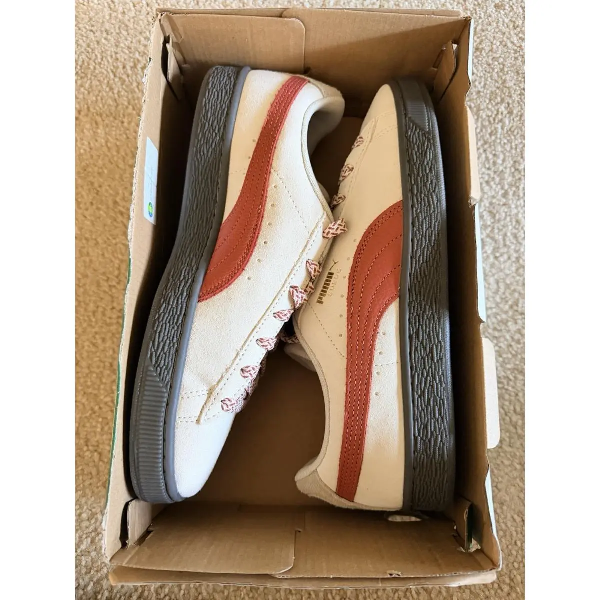 Puma shoes - PUMA Suede Fuzzy Lace Up - 40322701 - Alpine Snow GUM (UPC: 198553126442) 11