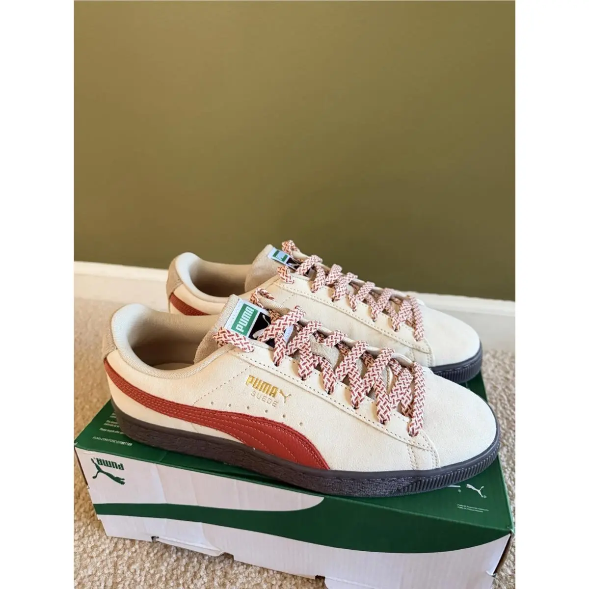 Puma shoes - PUMA Suede Fuzzy Lace Up - 40322701 - Alpine Snow GUM (UPC: 198553126442) 15