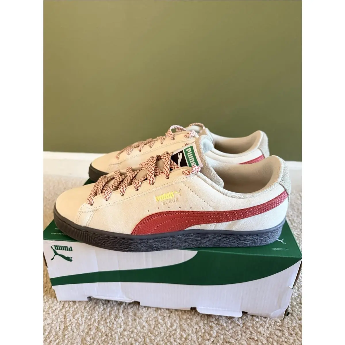 Puma shoes - PUMA Suede Fuzzy Lace Up - 40322701 - Alpine Snow GUM (UPC: 198553126442) 18