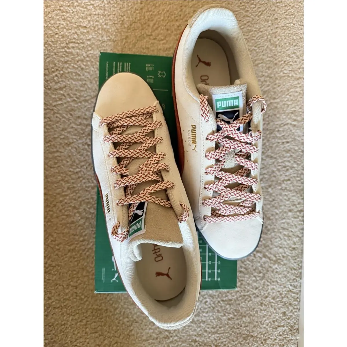 Puma shoes - PUMA Suede Fuzzy Lace Up - 40322701 - Alpine Snow GUM (UPC: 198553126442) 20