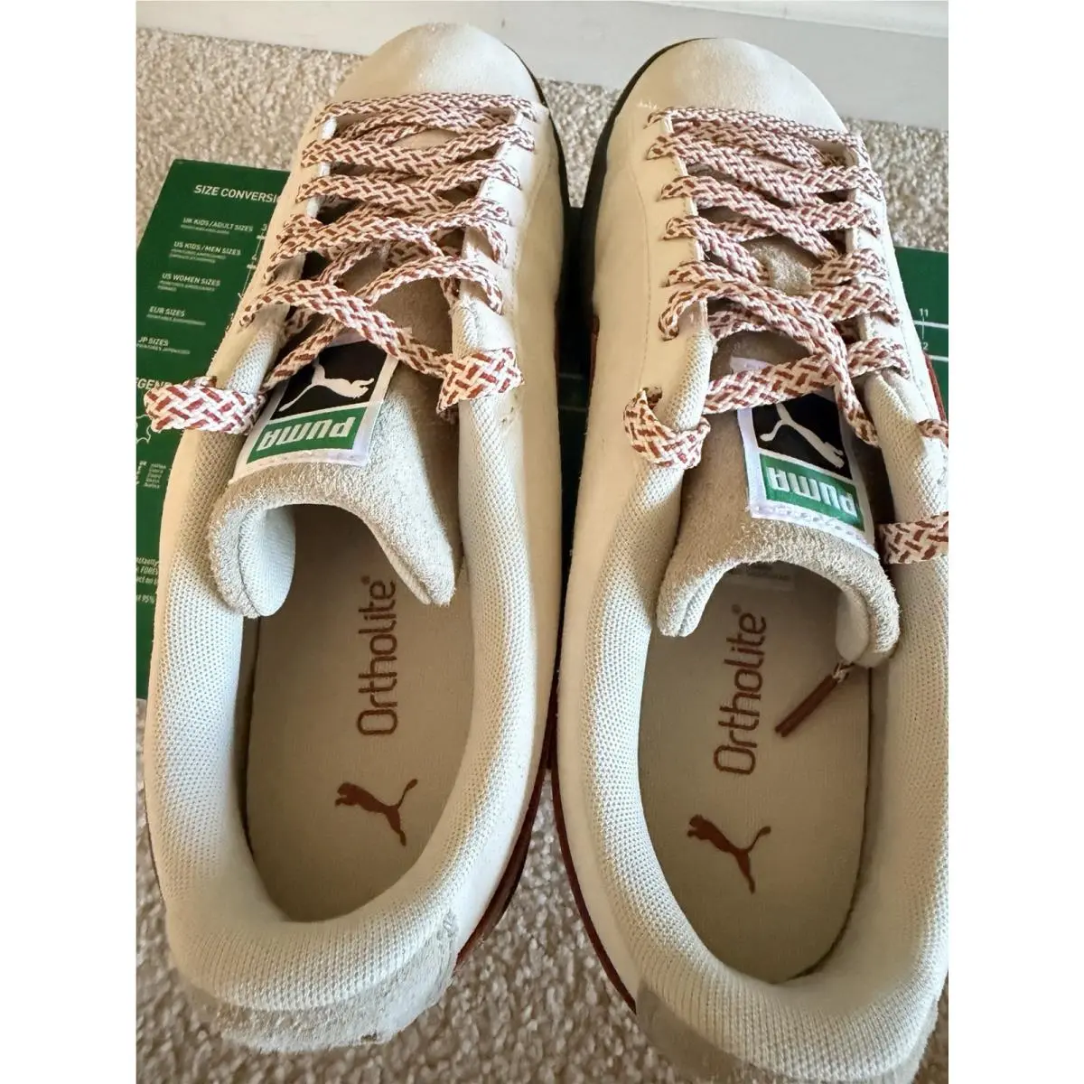Puma shoes - PUMA Suede Fuzzy Lace Up - 40322701 - Alpine Snow GUM (UPC: 198553126442) 6