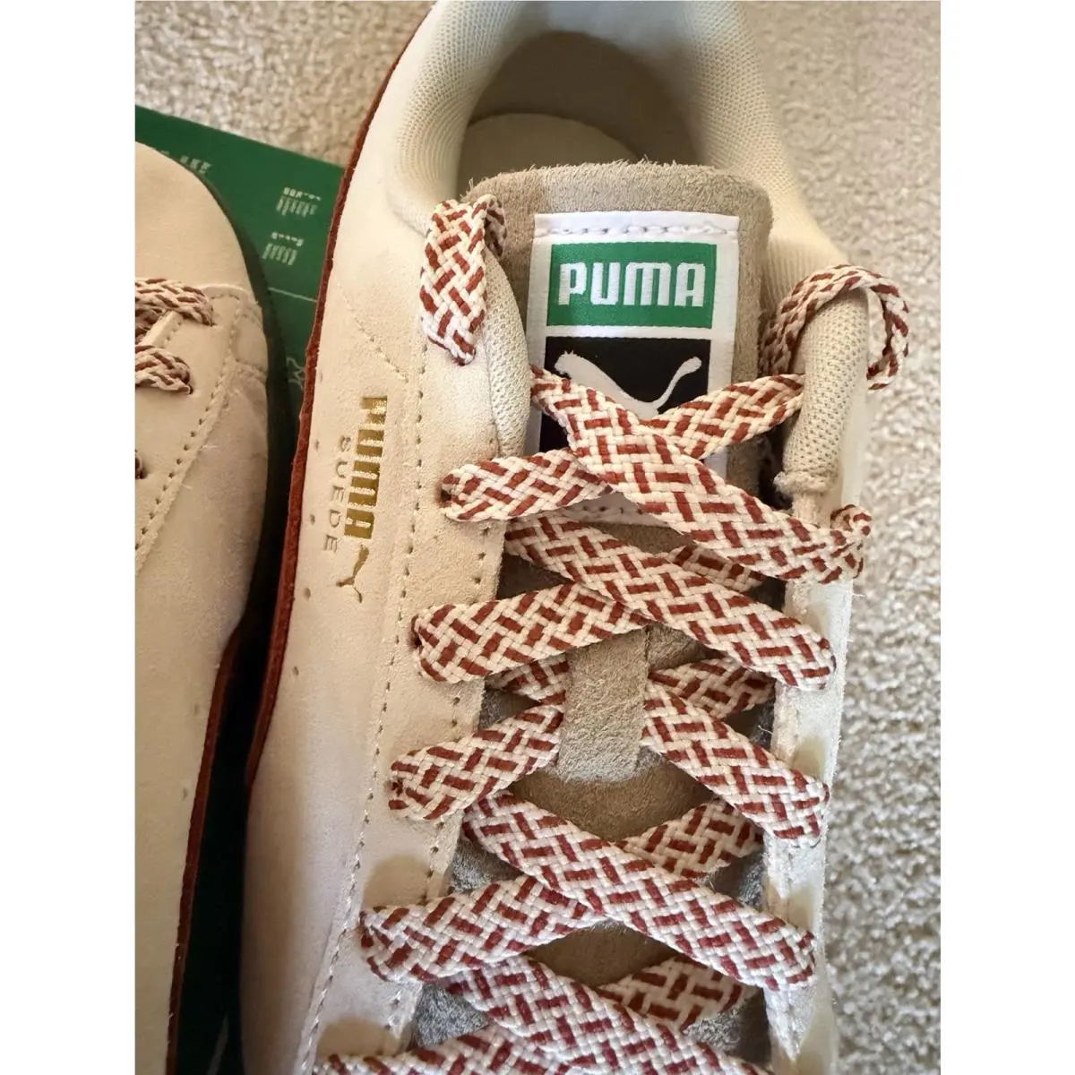 Puma shoes - PUMA Suede Fuzzy Lace Up - 40322701 - Alpine Snow GUM (UPC: 198553126442) 7