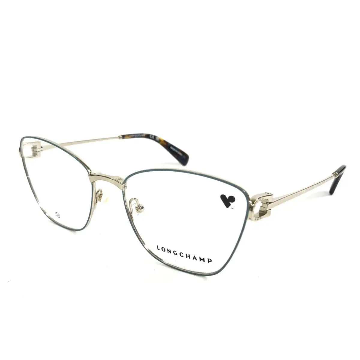 Eyeglasses Frames LO2162 712 Light Gold Azure Blue Wire Rim 54-18-140 by Longchamp