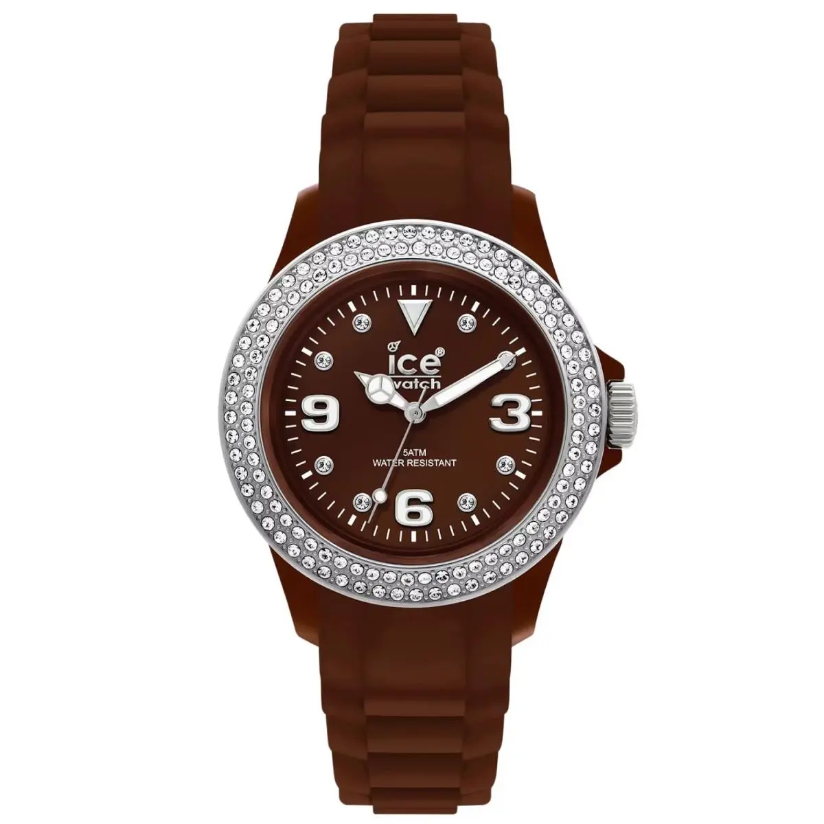 Ice Watch Men`s Stone Sili Brown Dial Watch - ST.NS.U.S.10