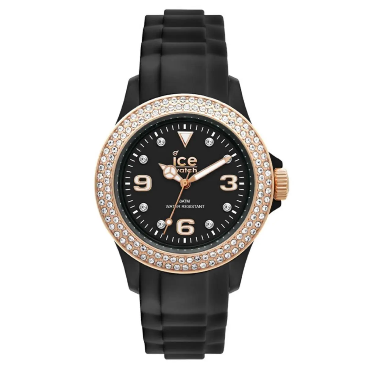 Ice Watch Men`s Stone Sili Black Dial Watch - ST.BK.U.S.09 by Ice-Watch