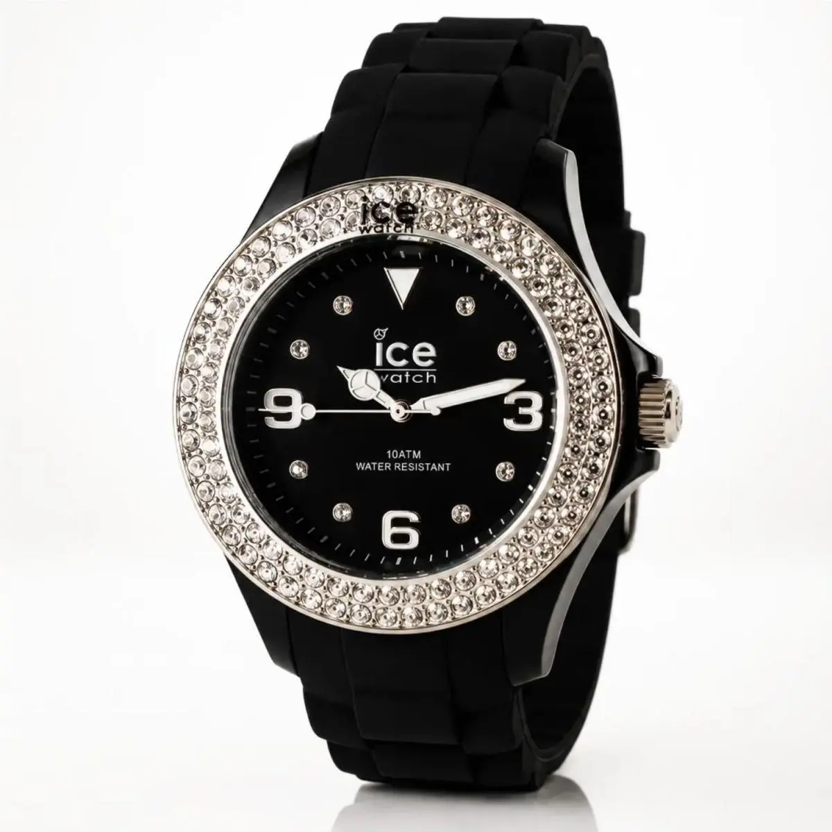 Ice Watch Women`s Stone Sili Black Dial Watch - ST.BS.B.S.11 by Ice-Watch
