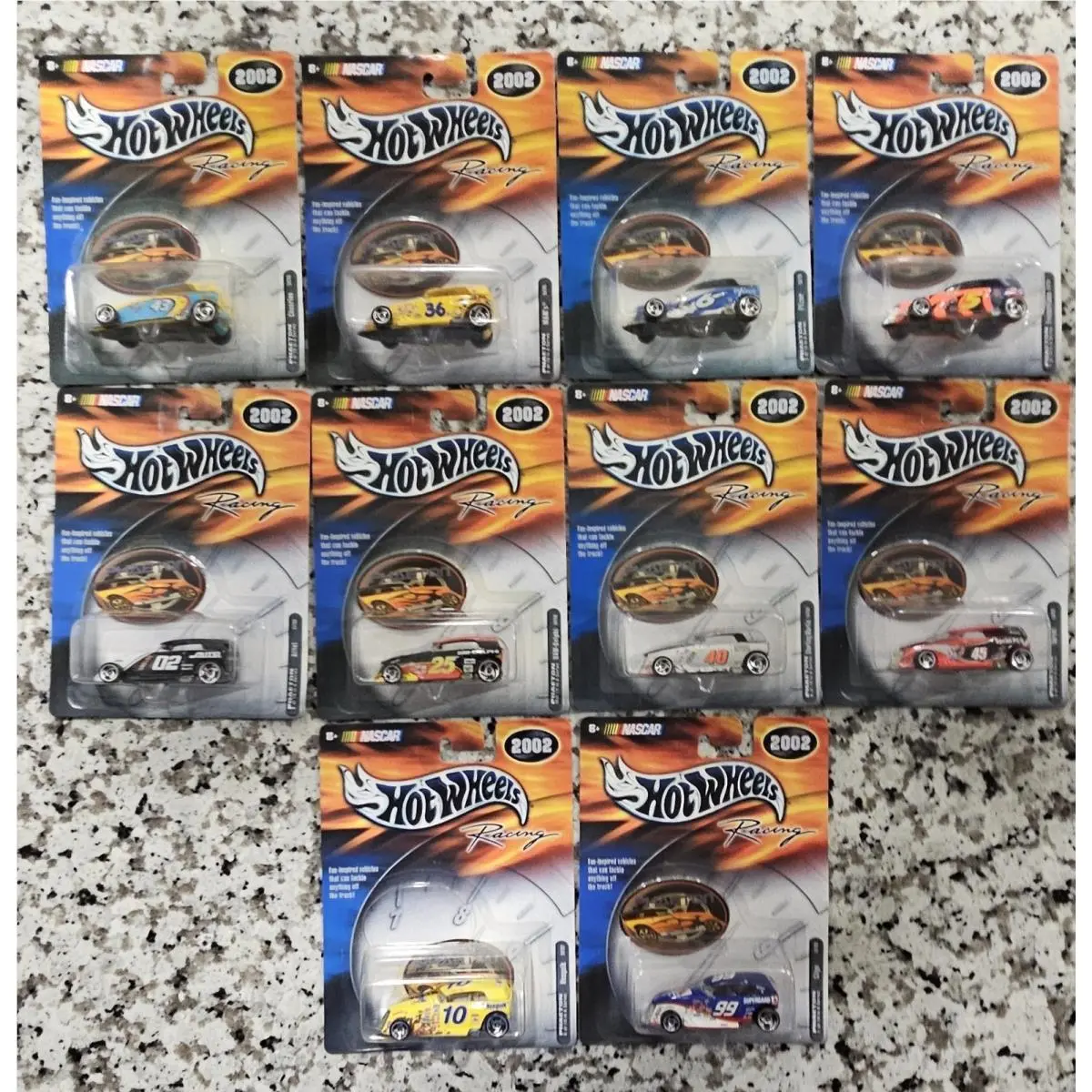 2002 Hot Wheels Racing - Series A Phaeton 10 Car Complete Set