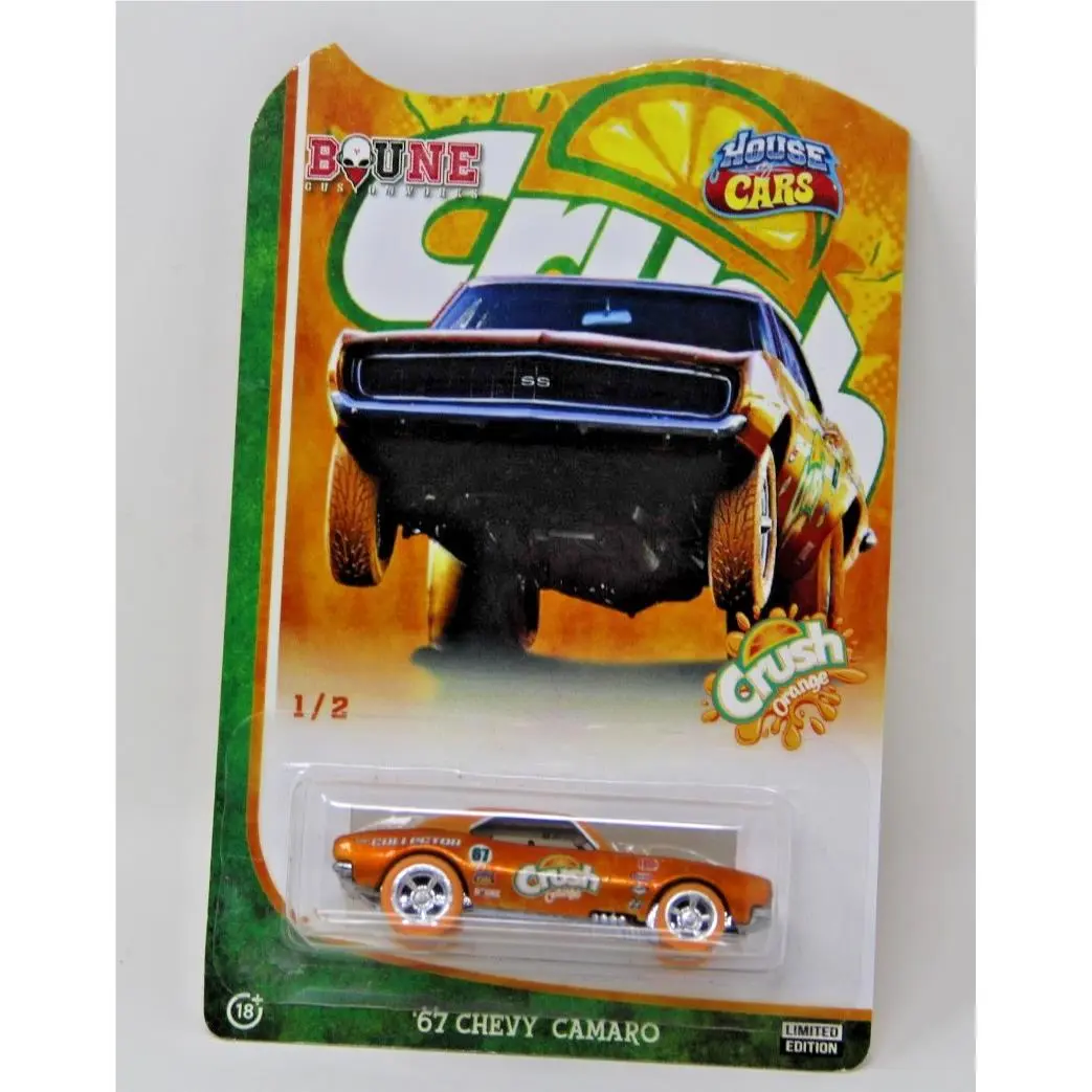 Hot Wheels House Of Cars 67 Camaro Boune Customs Crush Orange Real Riders Rare