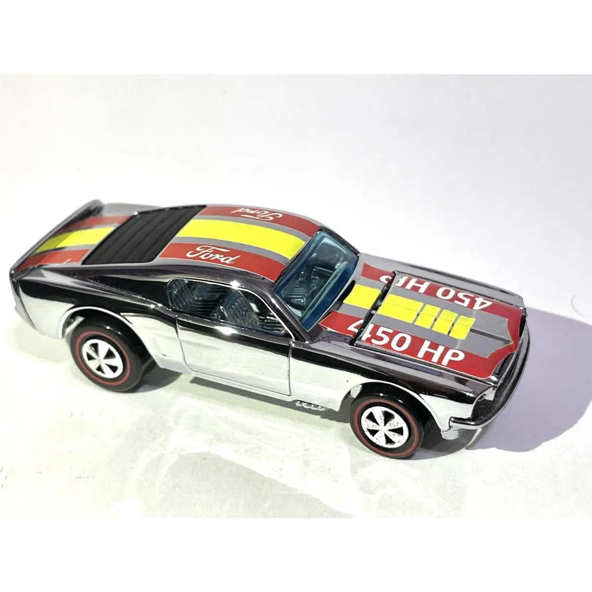 “custom Made Chrome Redline Hot Wheels 68 Mustang Stocker