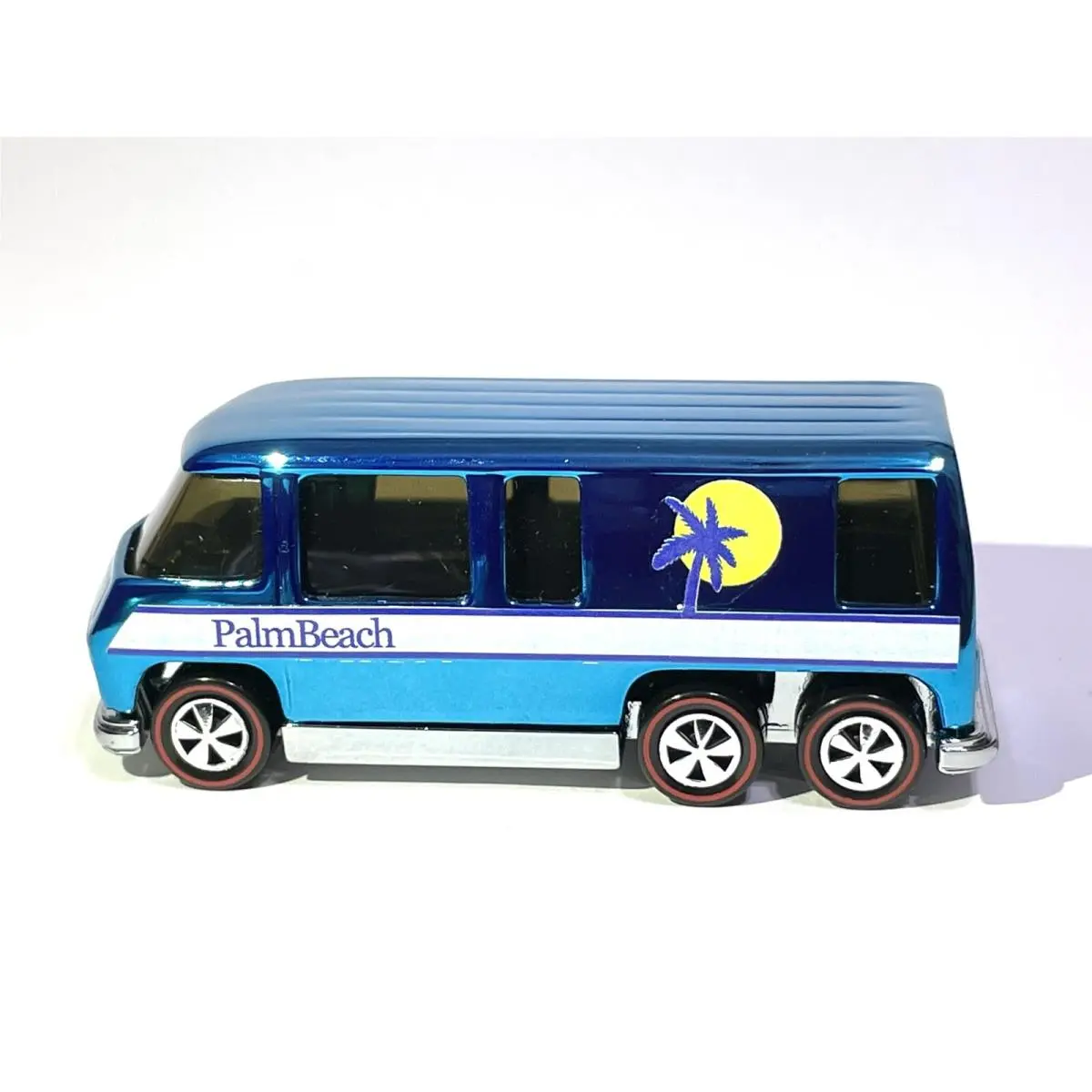 Custom Made Redline Hot Wheels Palm Beach Gmc Motor Home Chrome Blue