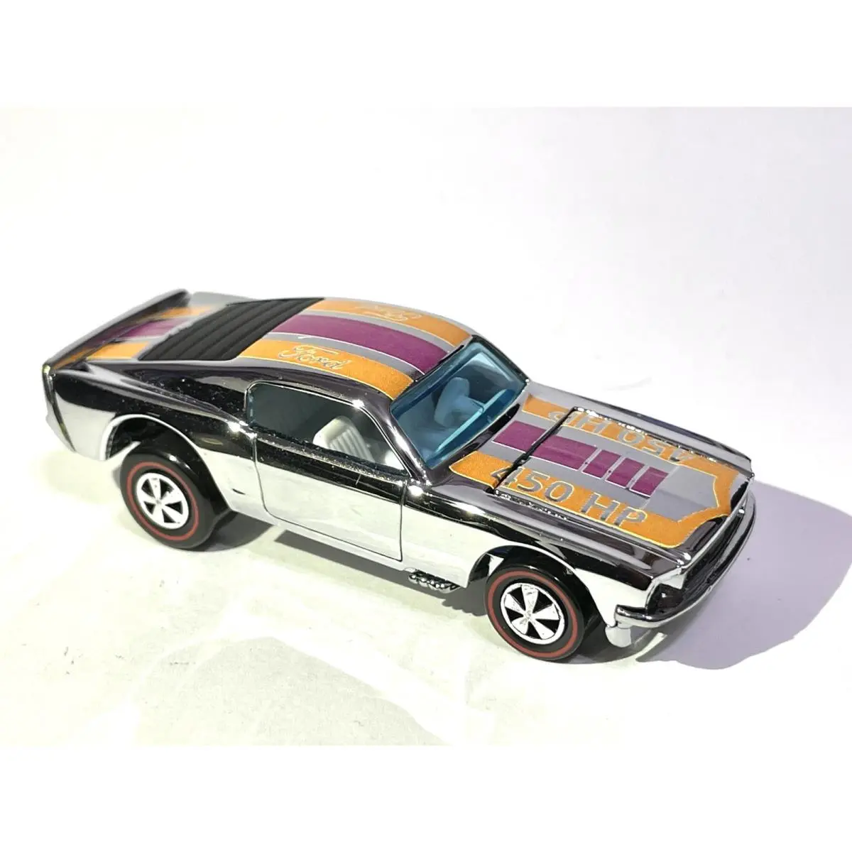 “custom Made Chrome Redline Hot Wheels 68 Mustang Stocker