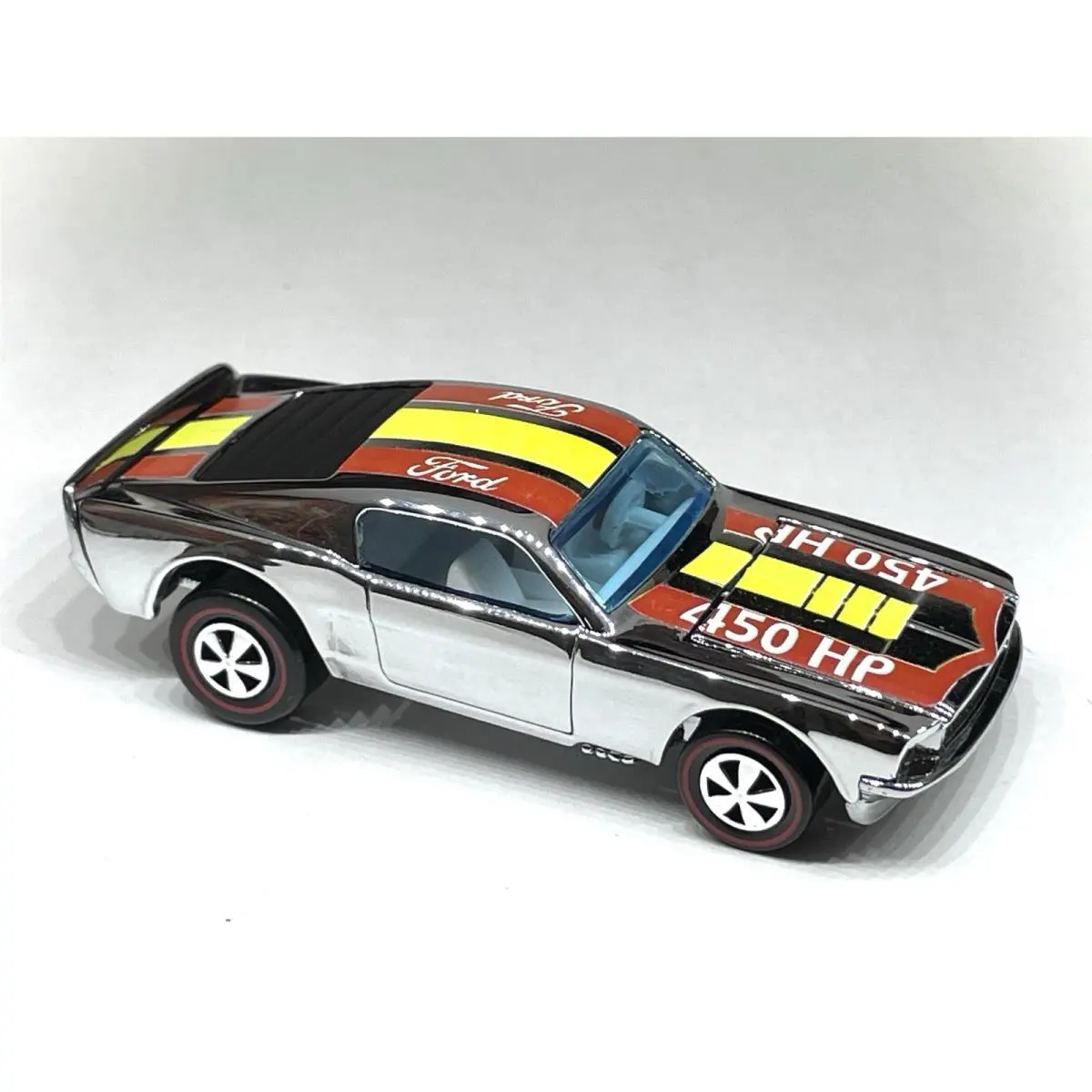 “custom Made Chrome Redline Hot Wheels 68 Mustang Stocker