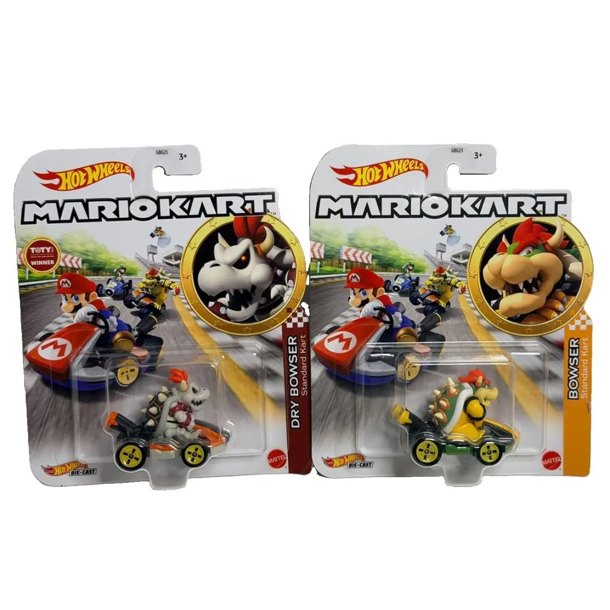 Chase Piece Mario Kart Dry Bowser and Bowser Jr. Standard Kart Mattel