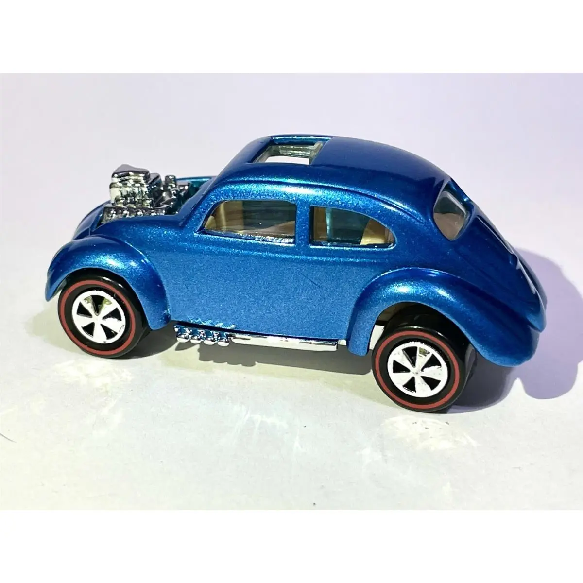 Custom Made Blue - Redline Hot Wheels Custom Volkswagen Beetle / Bug