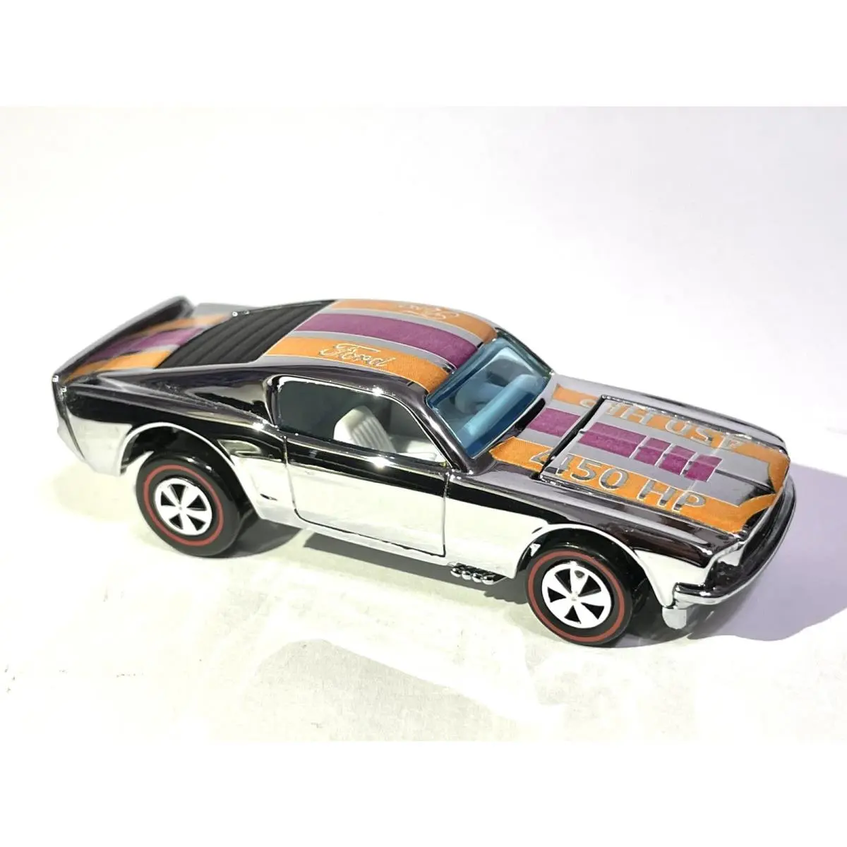 “custom Made Chrome Redline Hot Wheels 68 Mustang Stocker