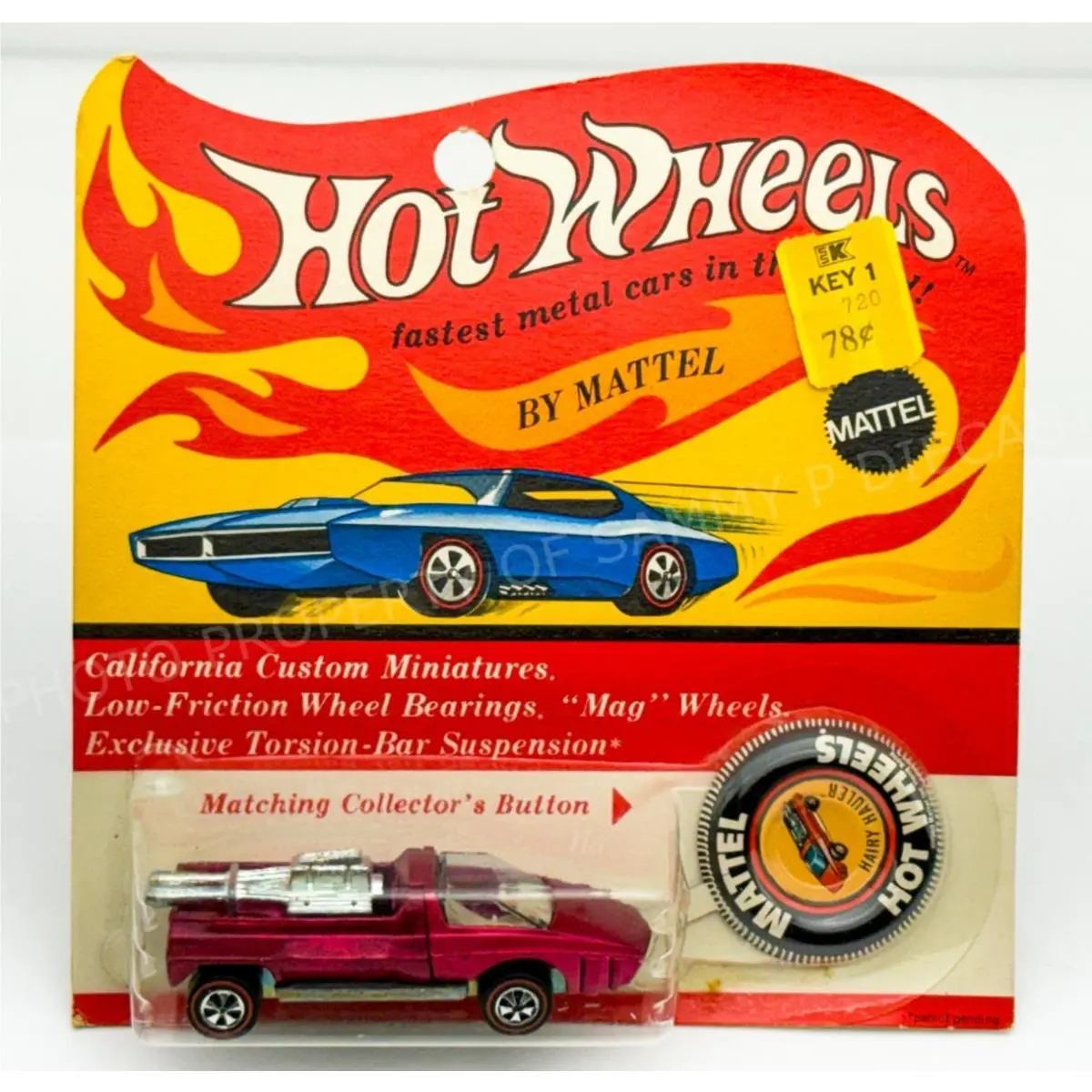 Hot Wheels Redline Hairy Hauler Rose US White Interior in Blisterpack