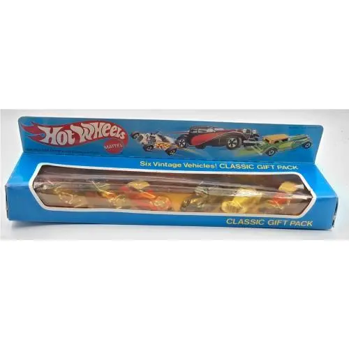 1982 Hot Wheels Six Vintage Vehicles Classic Gift Pack White Walls Blackwalls