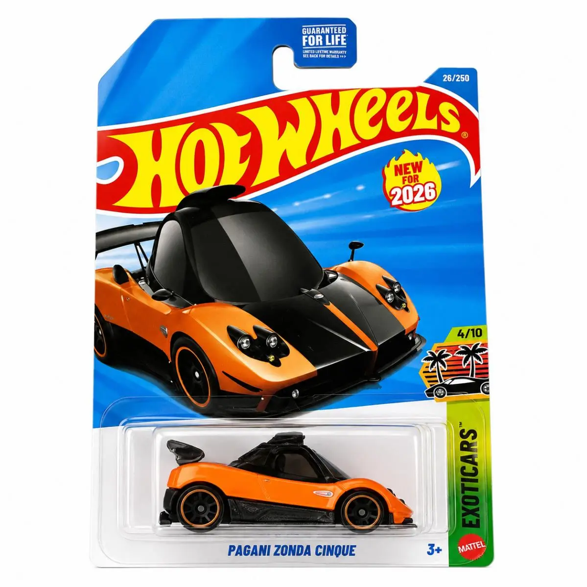 Hot Wheels Tooned Pagani Zonda Cinque Exoticars 1:64 Diecast Orange/black 2026