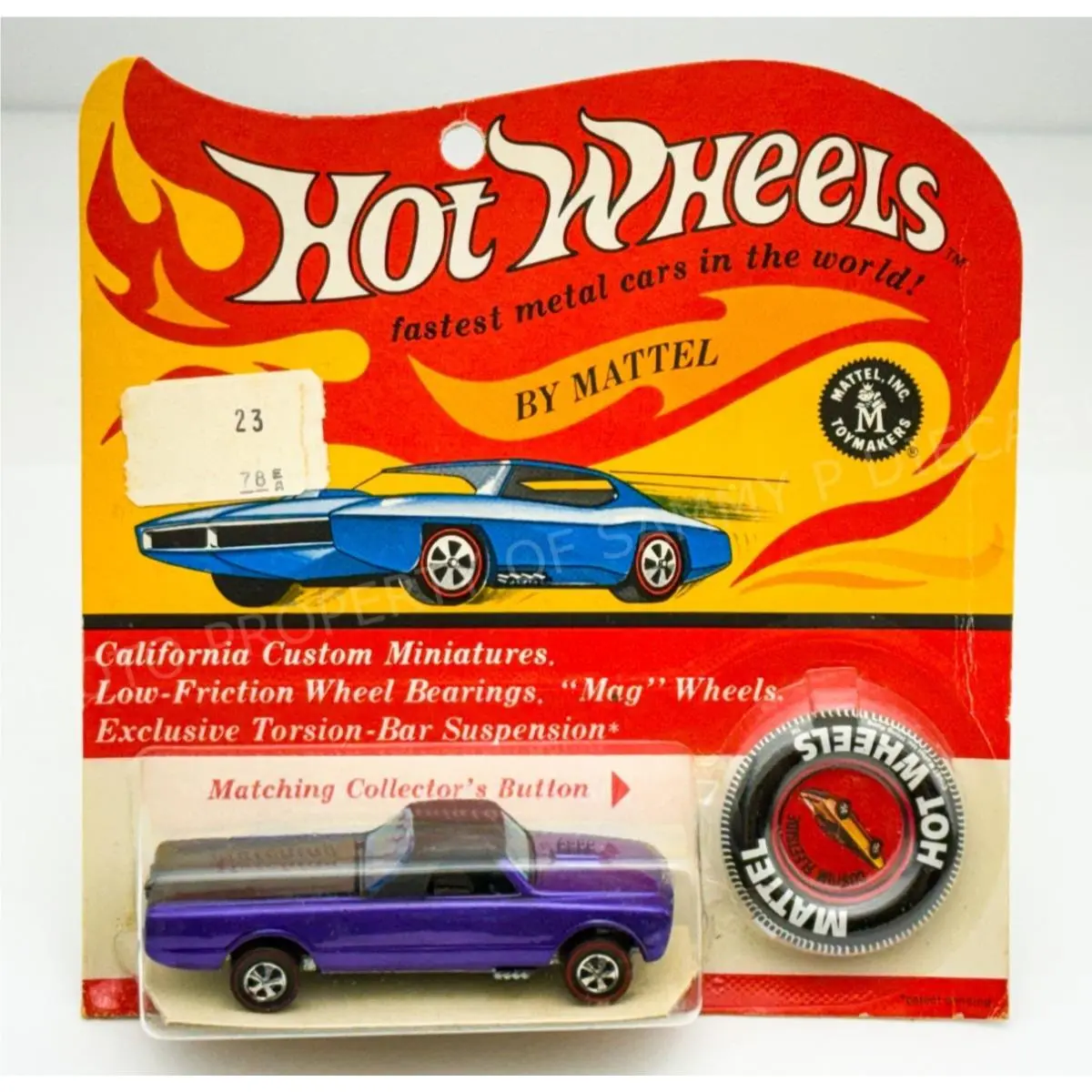 Hot Wheels Redline Custom Fleetside Purple HK Black Interior Blisterpack