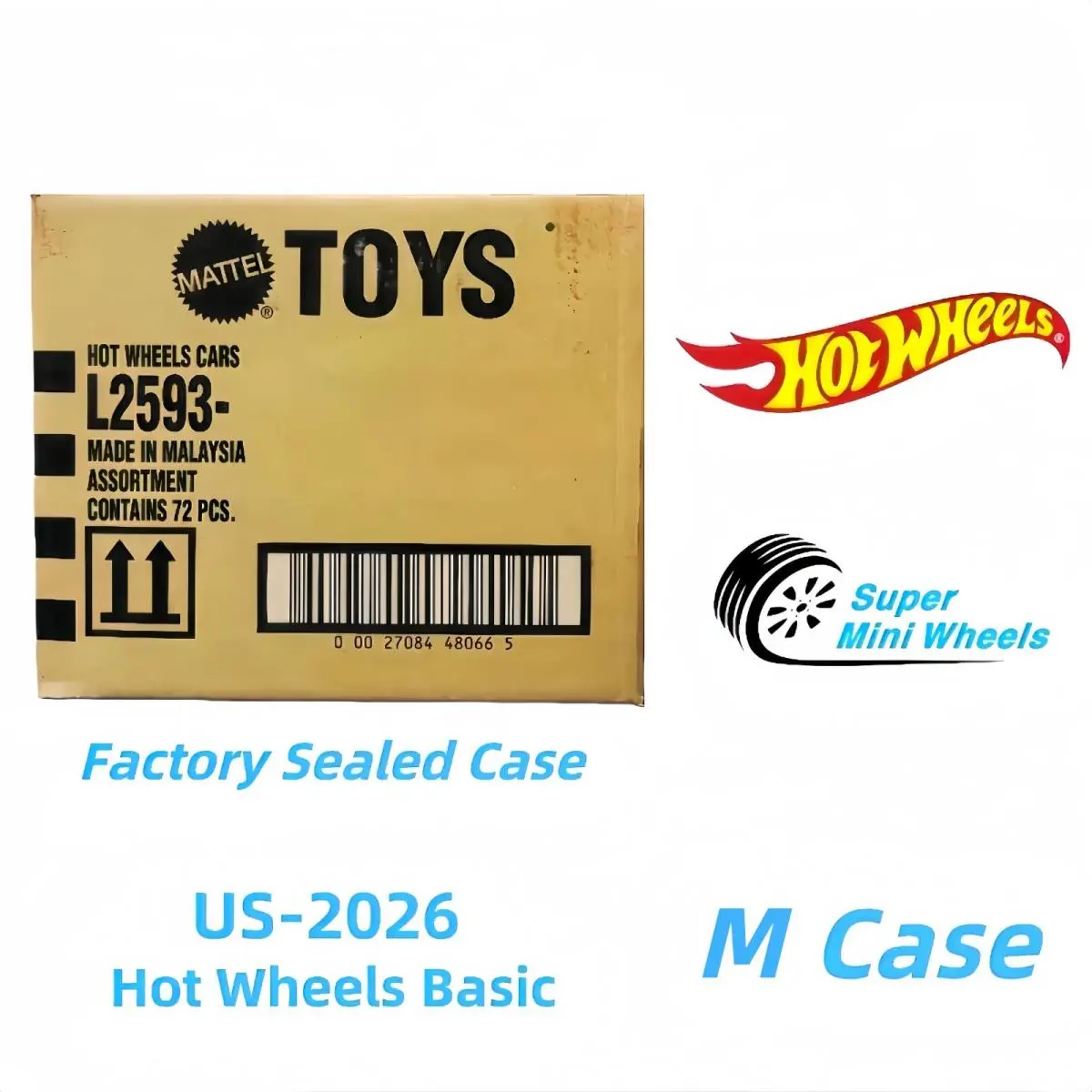 Hot Wheels Basic 2026 M Case 72 Pcs - Case