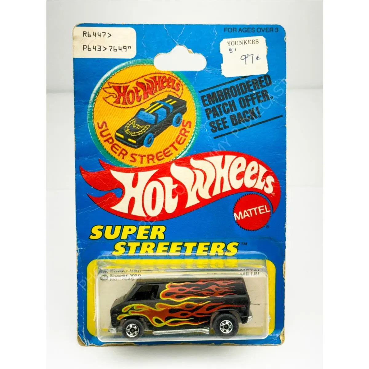 Hot Wheels Blackwall Super Van Super Streeters 7649 Patch Card Blister