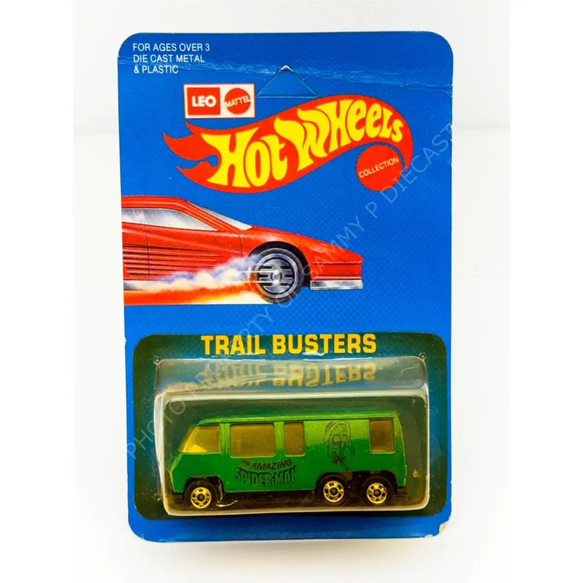 Hot Wheels Leo India Blackwall Gmc Motorhome Teal Spiderman in Blisterpack