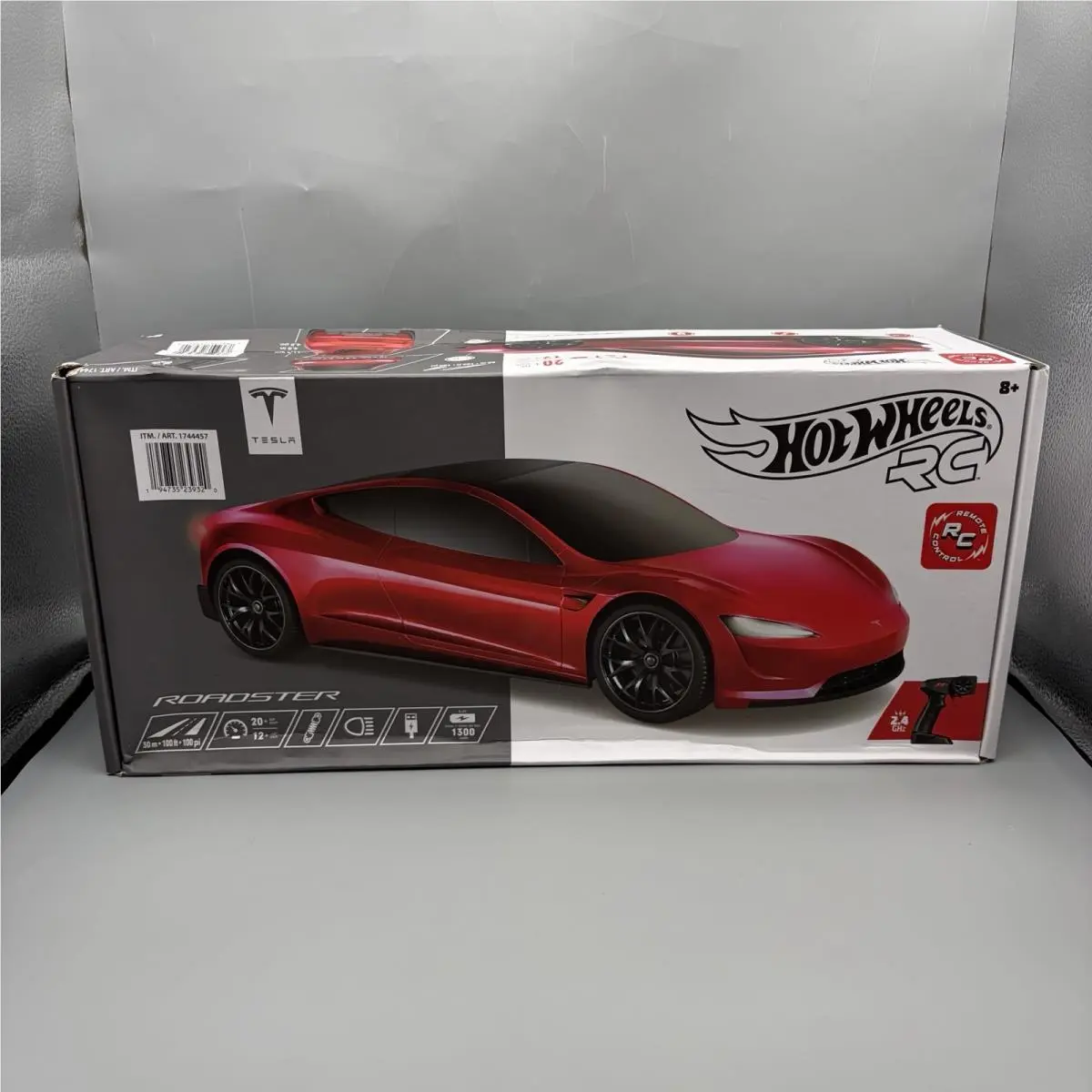 Hot Wheels Tesla Roadster Remote Control RC 2.4 Ghz Toy Car Red