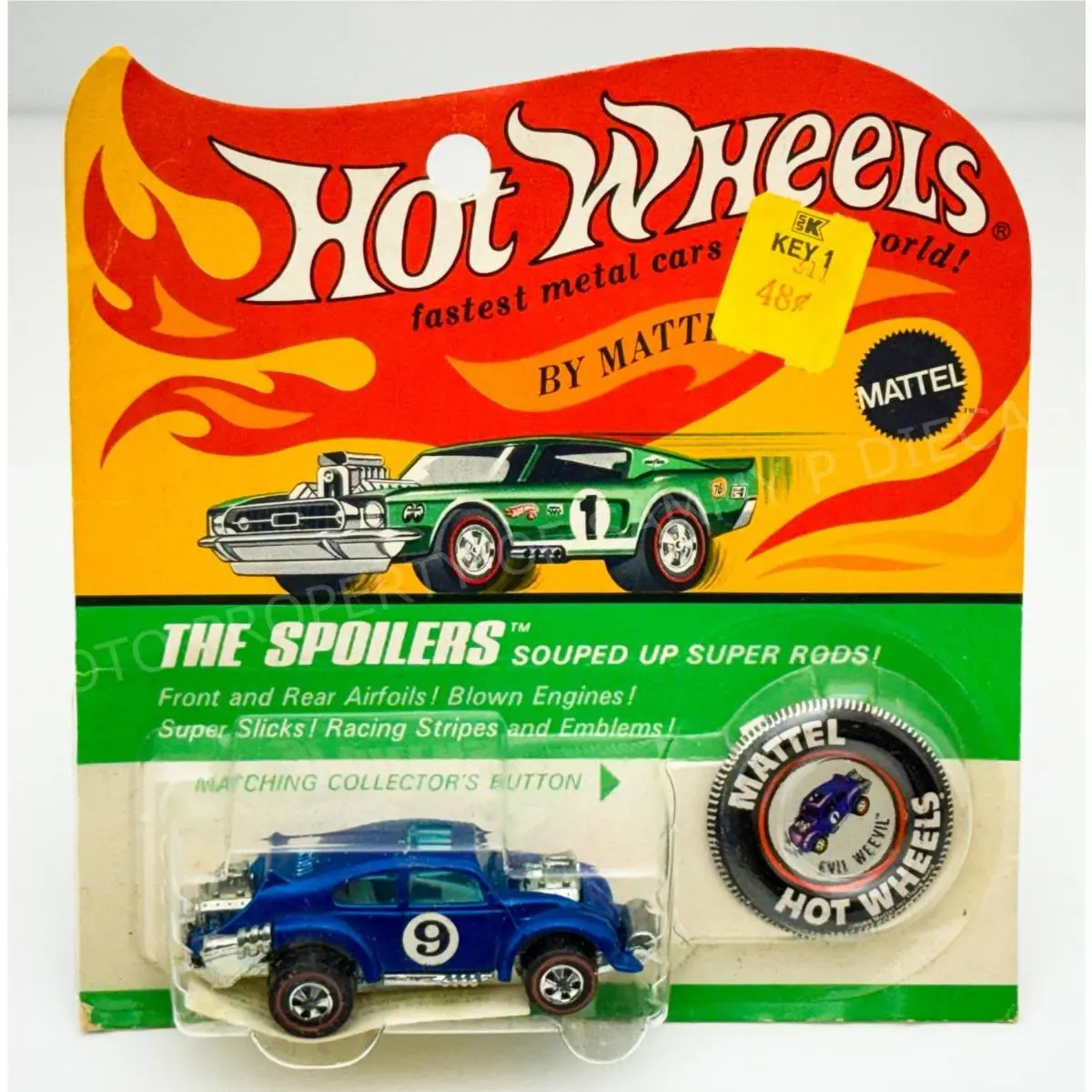 Hot Wheels Redline Evil Weevil Blue HK White Interior in Blisterpack