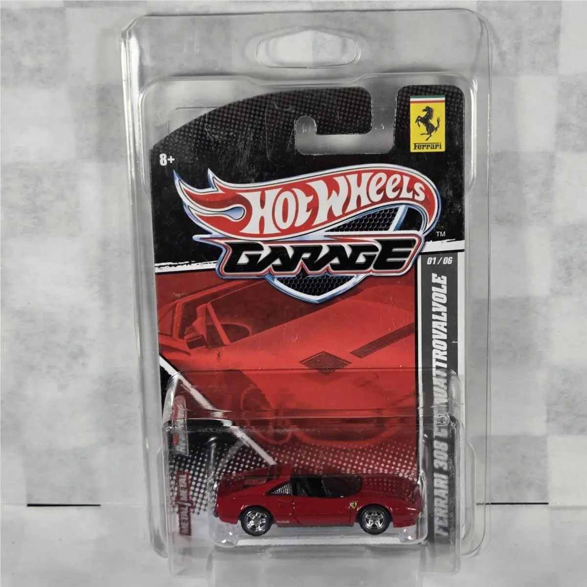 2010 Hot Wheels Garage Series Ferrari 308 Gts Quattrovalvole w/ Protector Vhtf