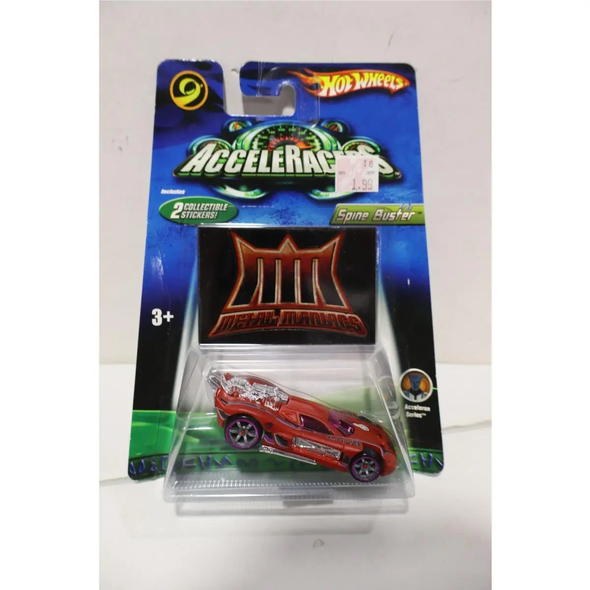 Hot Wheels 2006 Acceleracers Spine Buster Acceleron Series Creased Card