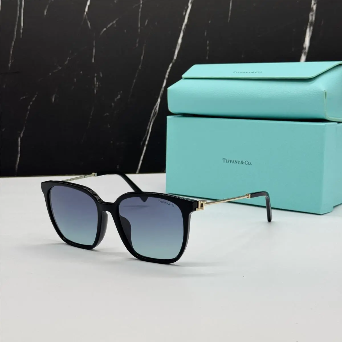 Tiffany Tiffany & Co TF4244D 80019S Co TF4244D 80019S Black Gold Square Women Sunglasses by Tiffany & Co.