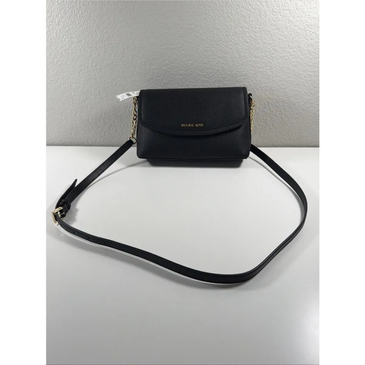 Women`s Pebbled Leather Large Flap Crossbody Bag Purse by Michael Kors