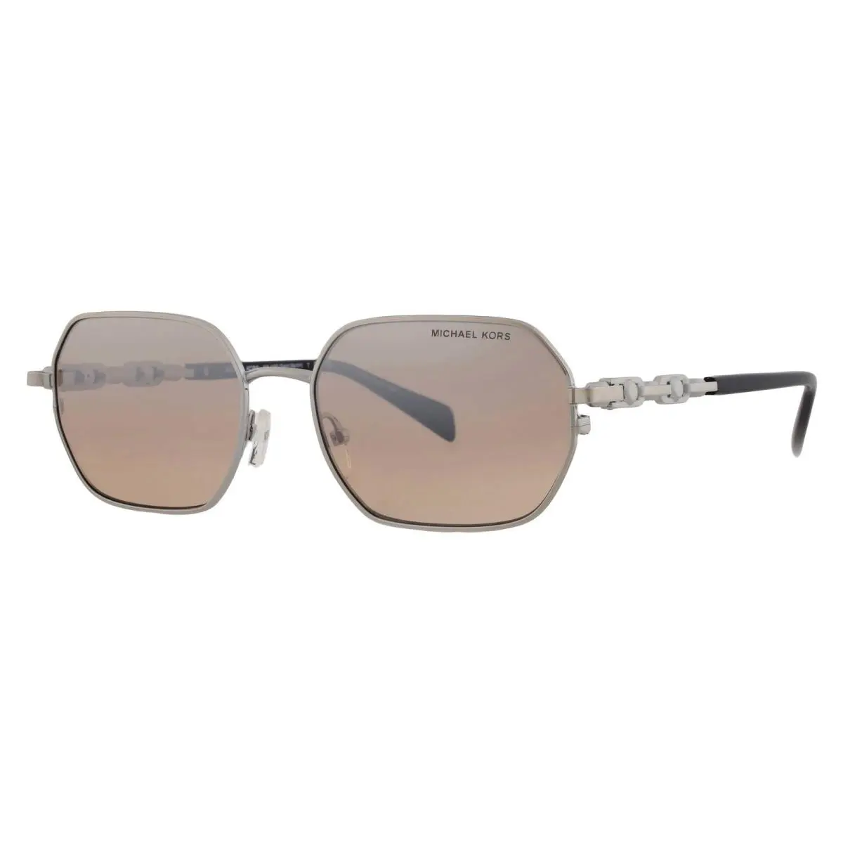 Saint Martin Khaki Silver Gradient Geometric Ladies Sunglasses by Michael Kors