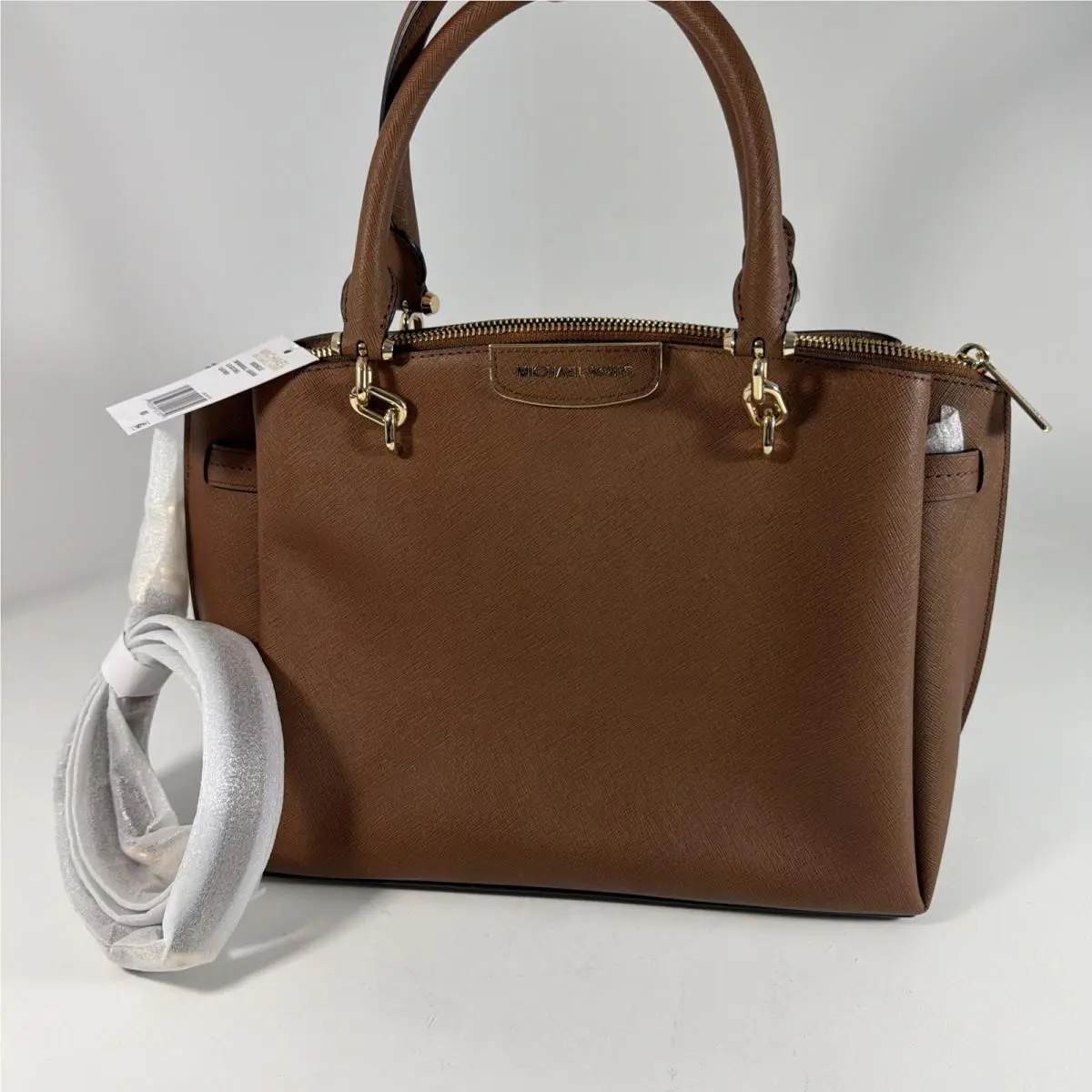Rochelle Satchel Womens Large Brown Leather Tote Handbag Purse by Michael Kors