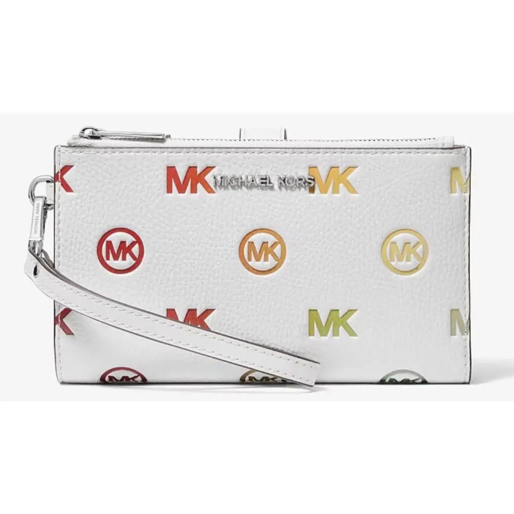 Jet Set Travel Rainbow Logo Embossed Wristlet Wallet w/ Tag by Michael Kors