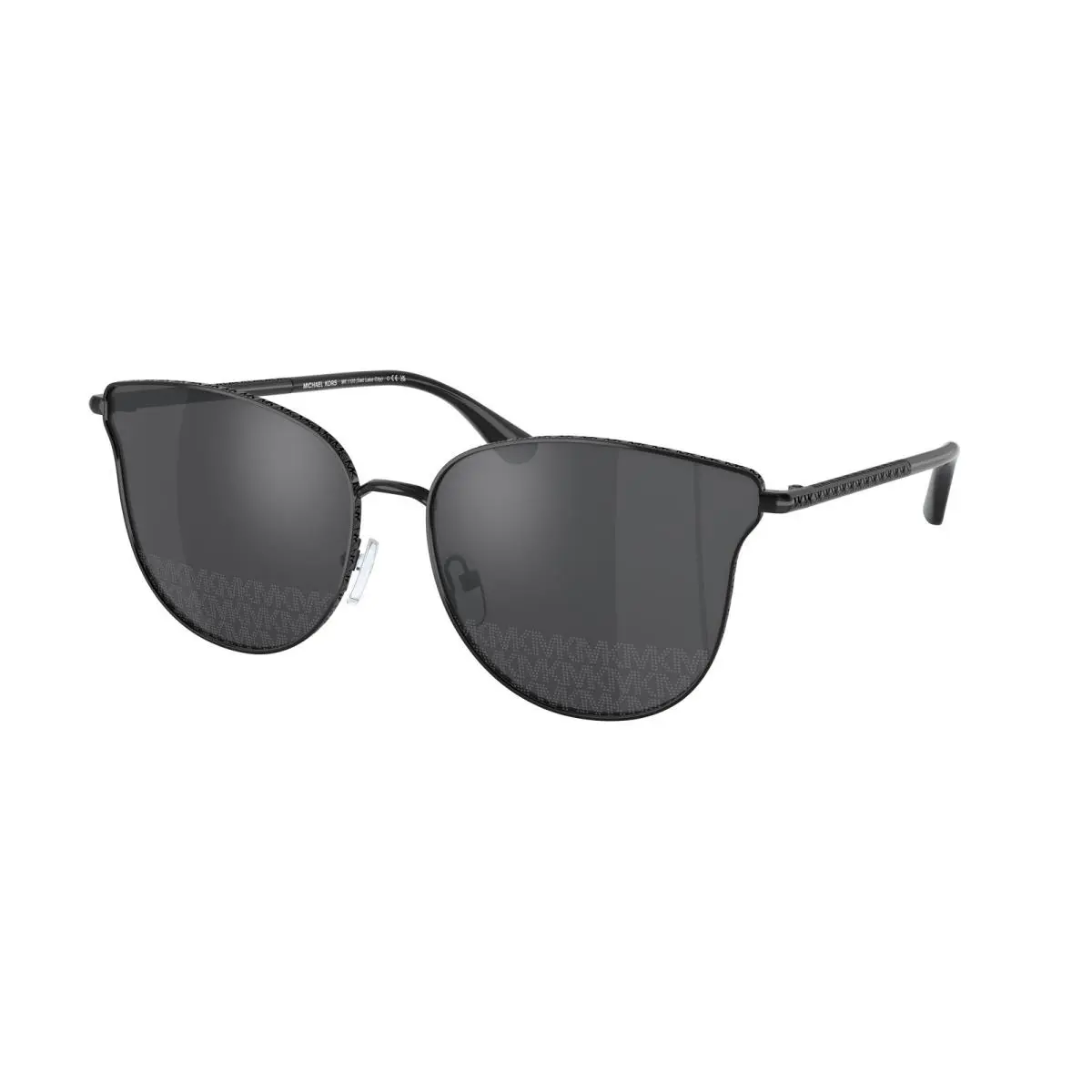 MK 1120 Salt Lake City Shiny Black Gun 10056G Size 62 Sunglasses by Michael Kors