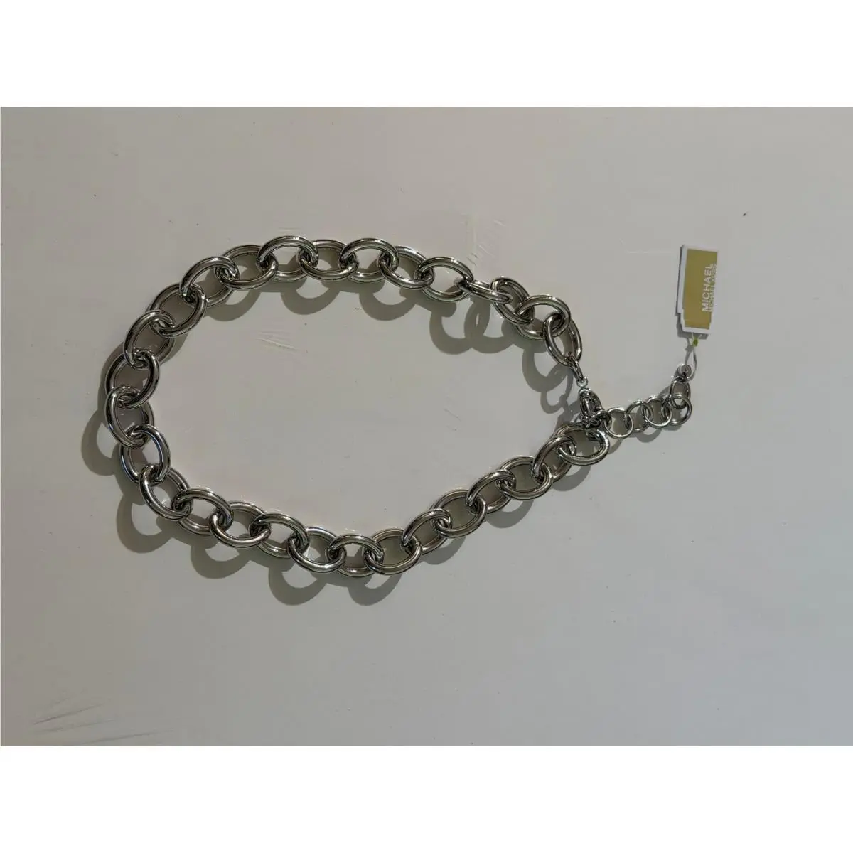 Metallic Muse Silver Tone Chunky Oval Link Necklace by Michael Kors