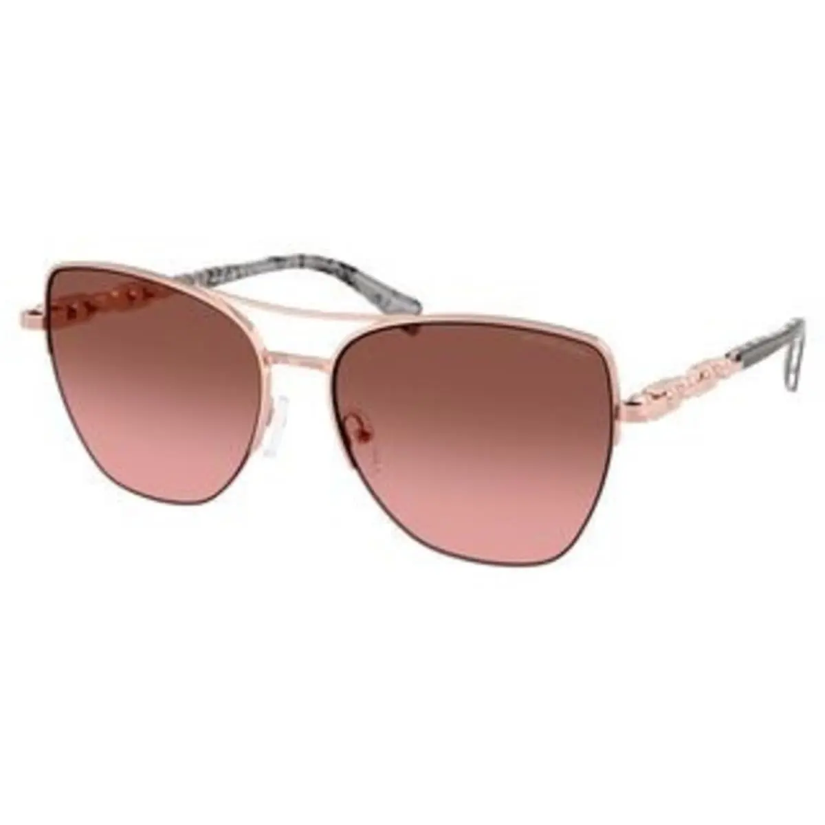 MK 1163 Rose Gold Shiny / Brown Gradient 110811 Size 57 Sunglasses by Michael Kors